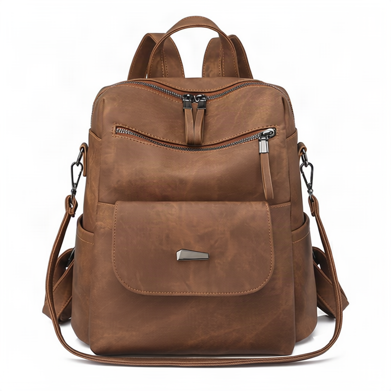 Women's PU Backpack, Large Capacity
