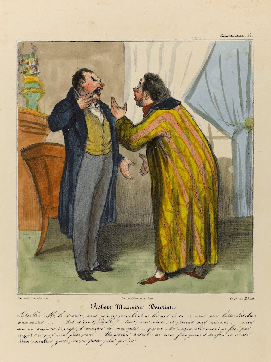 Robert Macaire dentiste 1836 1838