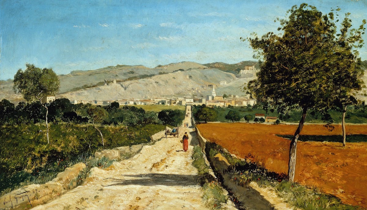Paysage de Provence Vue de Saint Saturnin les Apt 1867