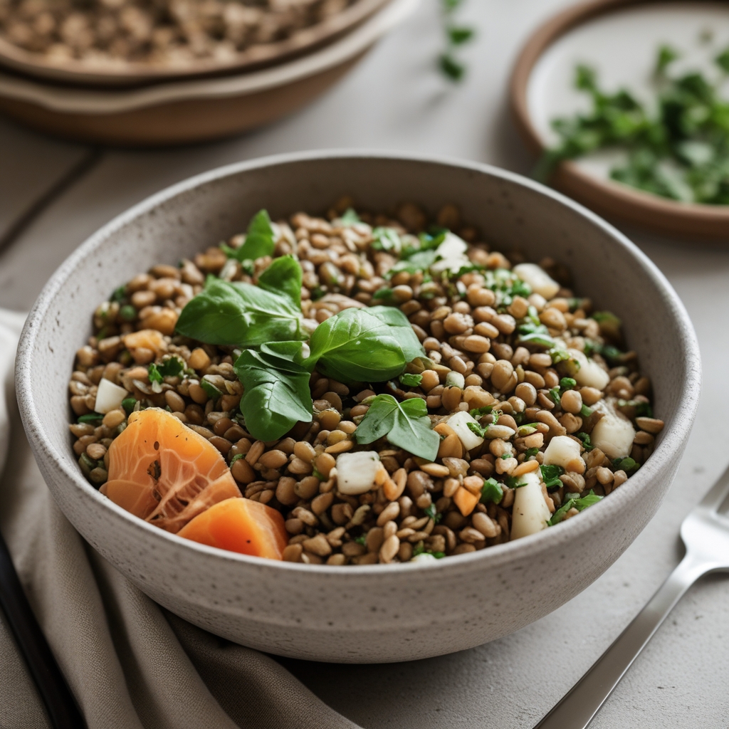 Final Mediterranean Lentil & Farro Veggie Bowls with Lemon-Tahini Drizzle