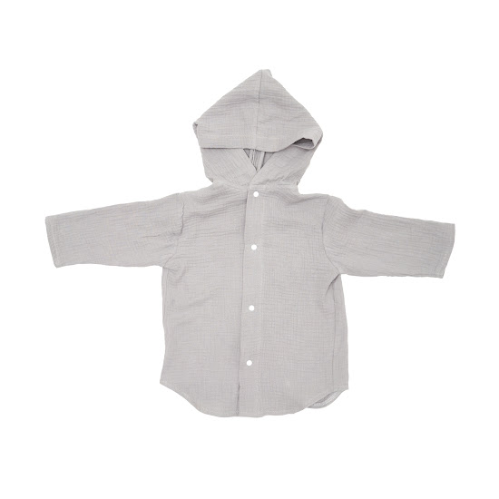Детская муслиновая рубашка Twins Aero с капюшоном 86р мультиколор