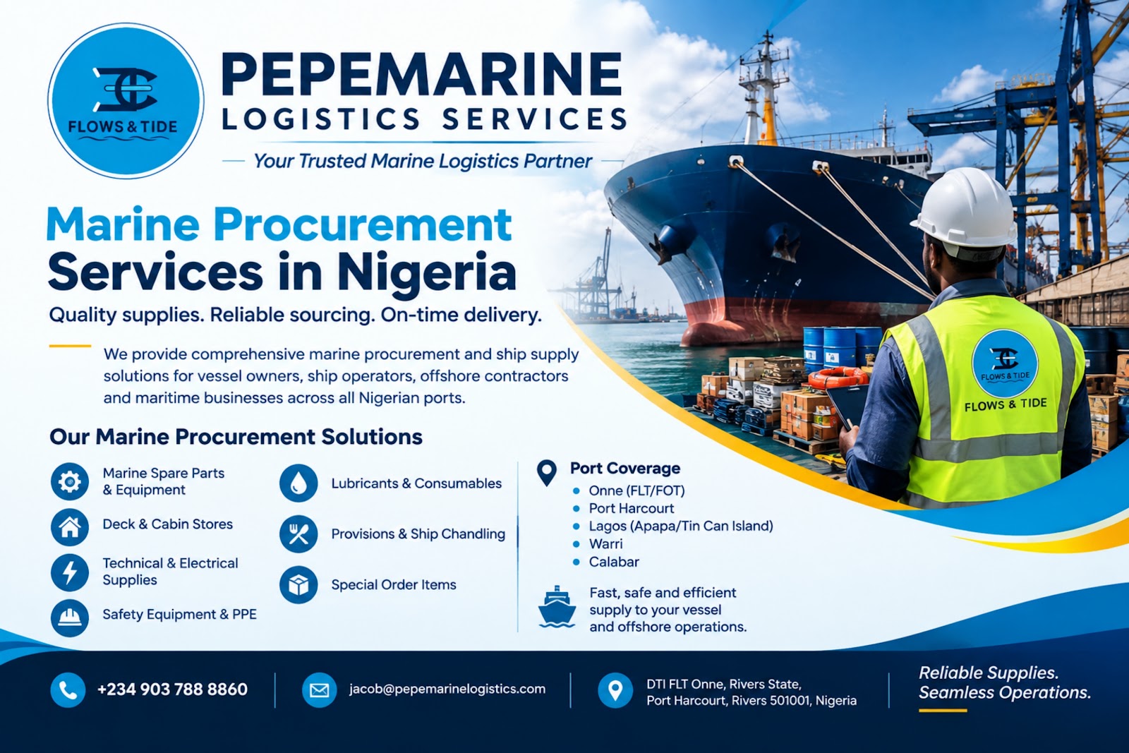 Marine Procurement Services in Nigeria | Vessel, Port and Offshore Supply