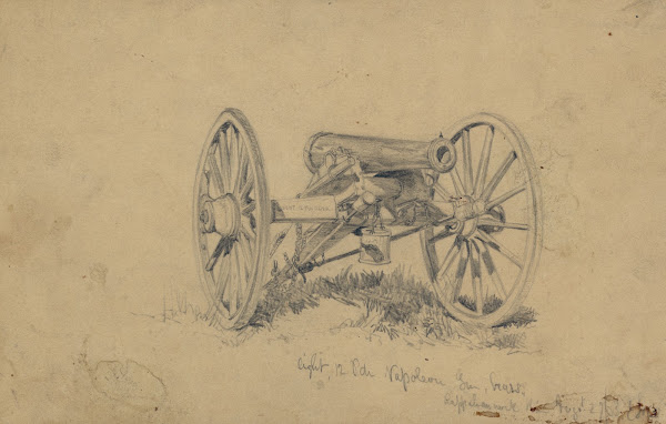 Light 12 pdr Napoleon gun brass Rappahannock 1863