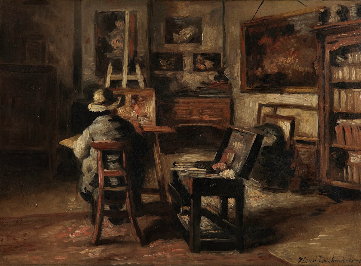 The Studio of Ferdinand De Braekeleer I Father of the Painter 1873 1885