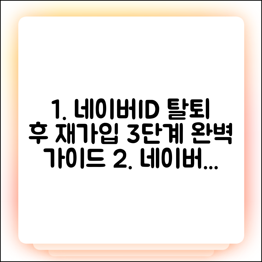 네이버 아이디 탈퇴 후 재가입, 3단계 완벽 가이드