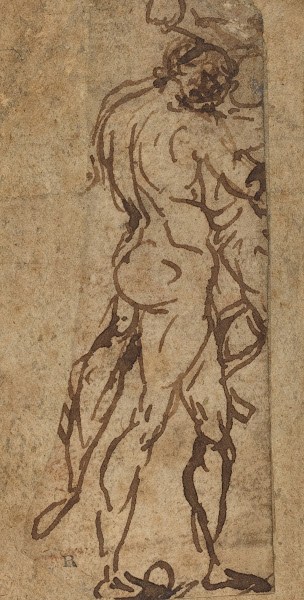 Two Nudes Fighting