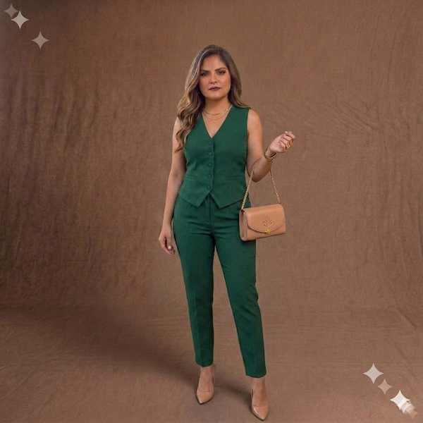 Jumper Verde Estilo Sastre