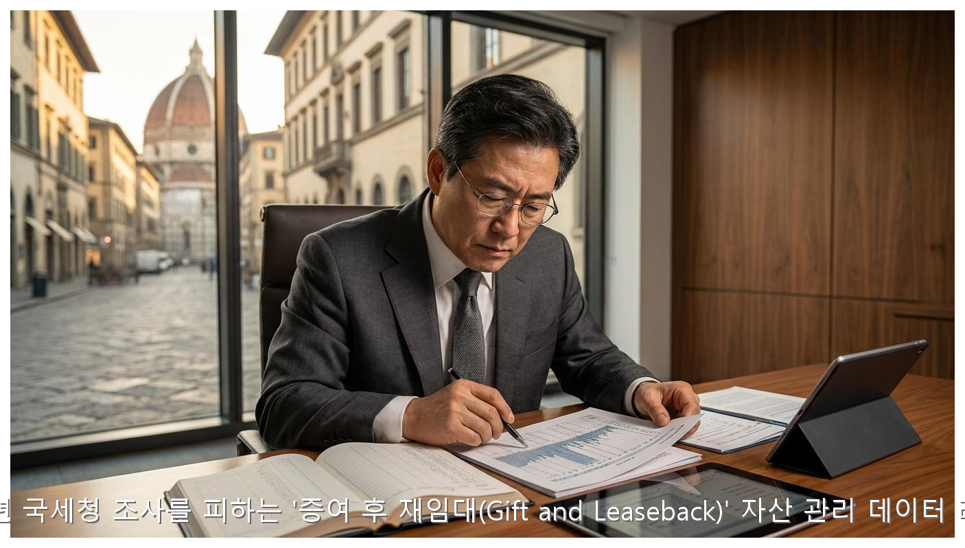 2026년 국세청 조사를 피하는 '증여 후 재임대(Gift and Leaseback)' 자산 관리 데이터 리포트 핵심 안내 및 분석 인포그래픽 (3)