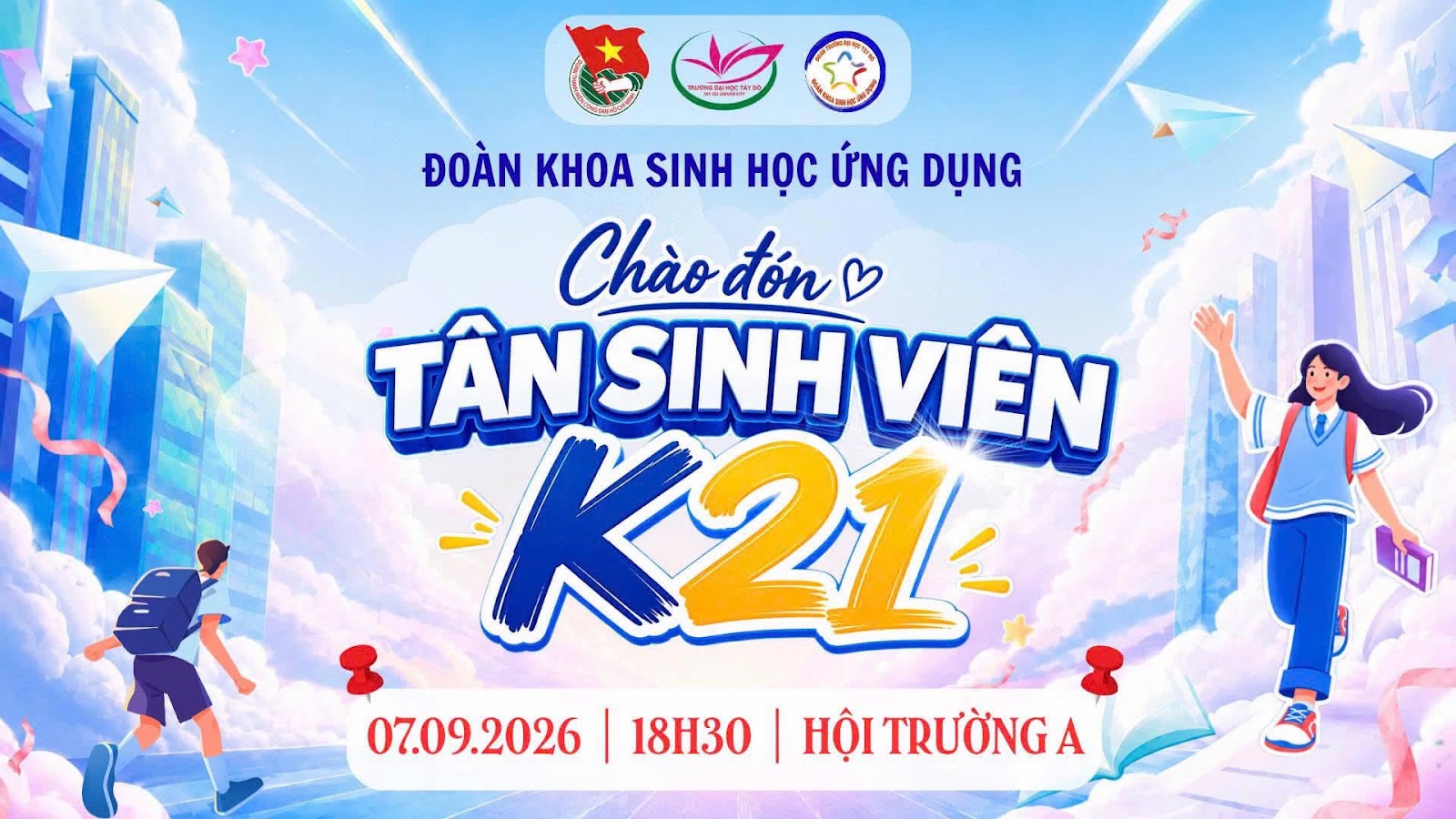 [Welcome K21] Chào đón Tân sinh viên Khóa 21 Khoa Sinh học ứng dụng – Trường Đại học Tây Đô