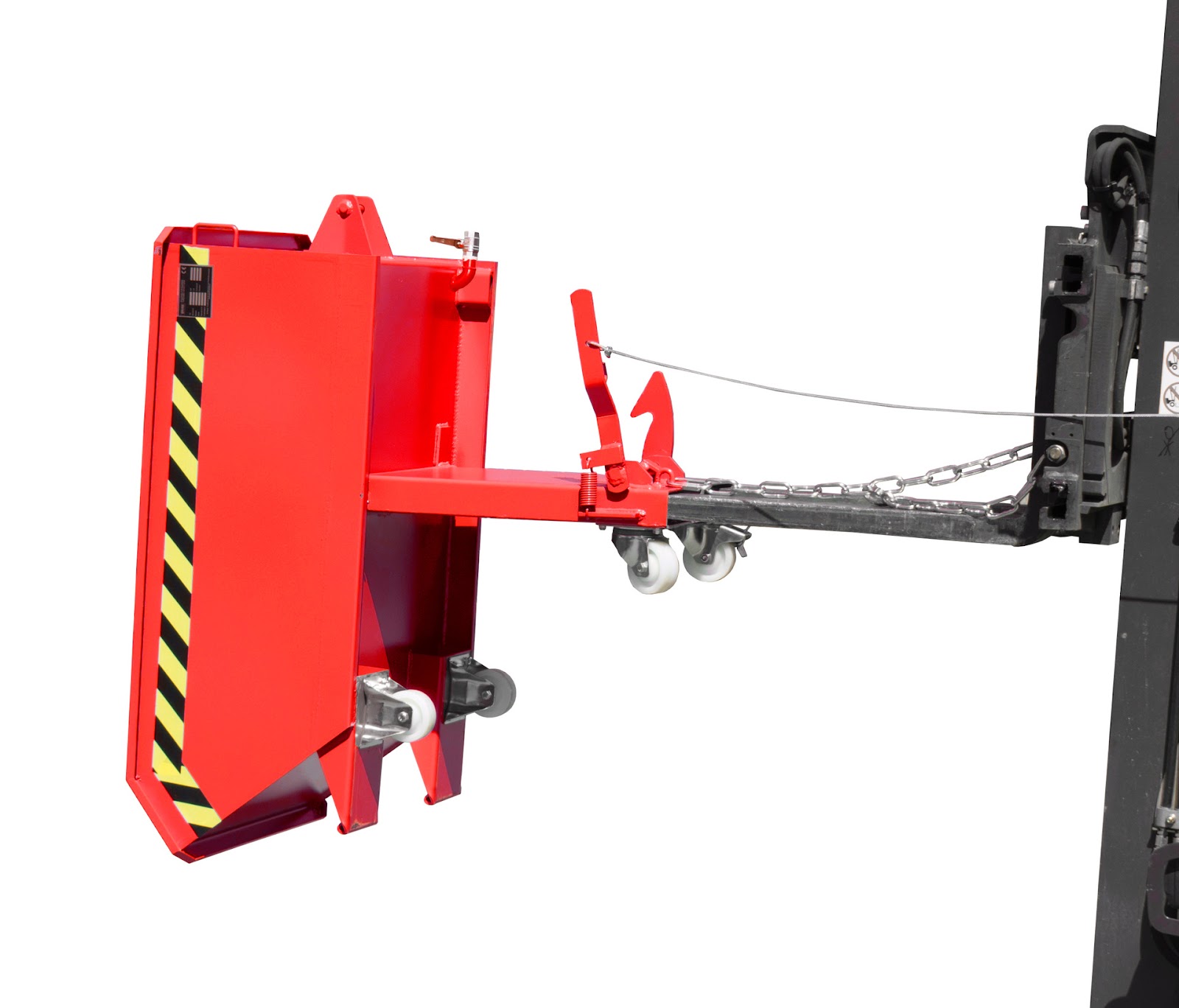 Mini-spaander-kiepecontainer SMGU 230, gelakt, Vuurrood