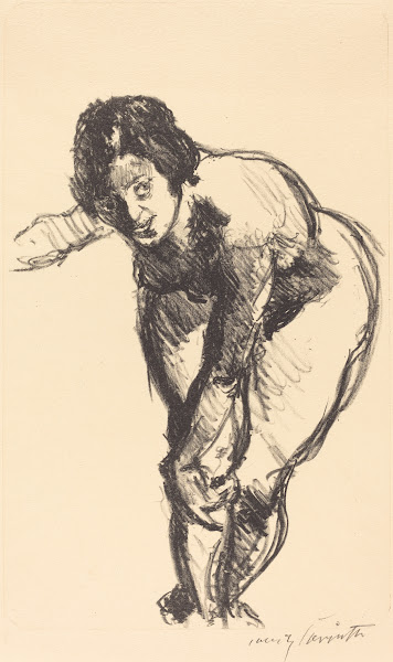 Nude Bending Forward Gebeugter Akt 1916