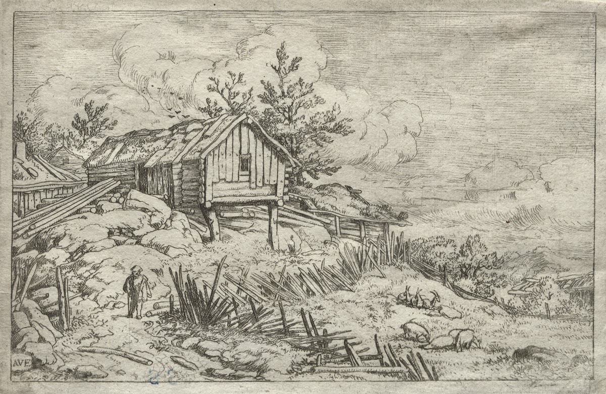 Man in Gateway of Deserted House 163675