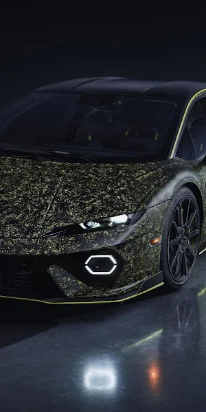 Customized Lamborghini Supercar In Dark Studio 8K Wallpaper Background