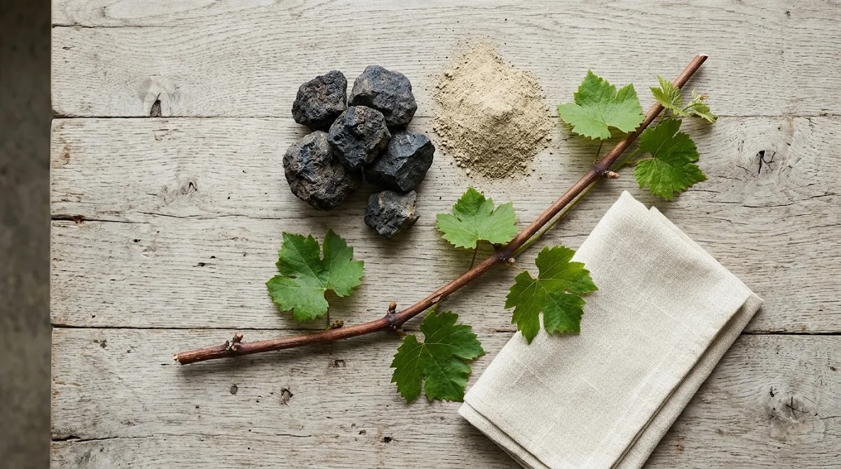 Sonoma wine guide showcasing vineyard soil, vine, and terroir textures