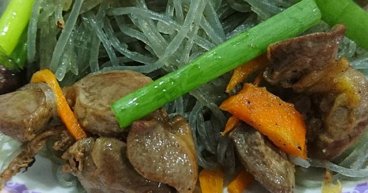 Miến xào lòng gà