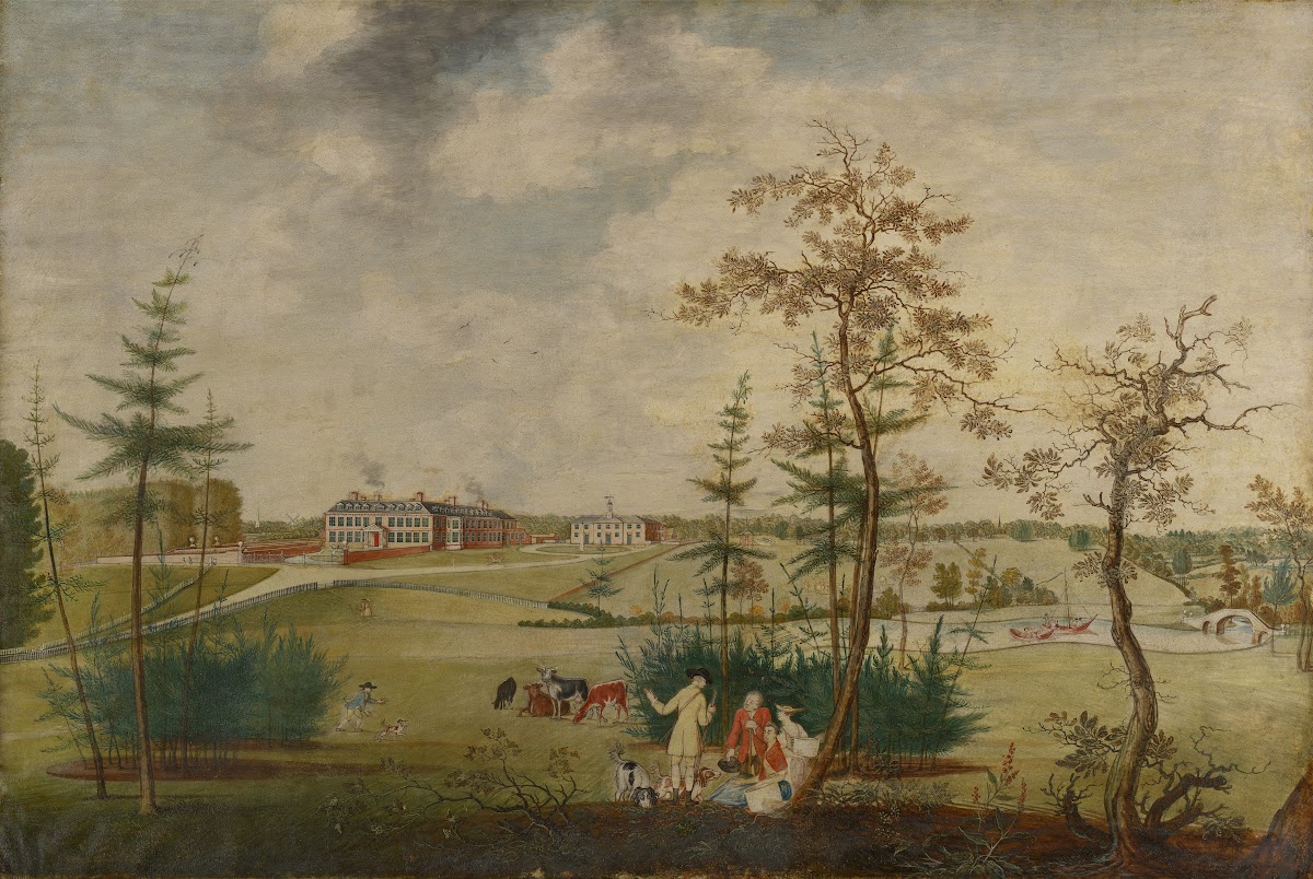 View Of Gloucestershire Country House Ca 1755