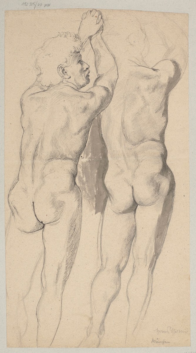 Two Studies of a Male Nude 1872
