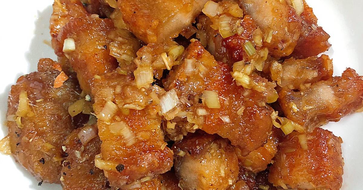 Ba rọi chiên mắm sả ớt