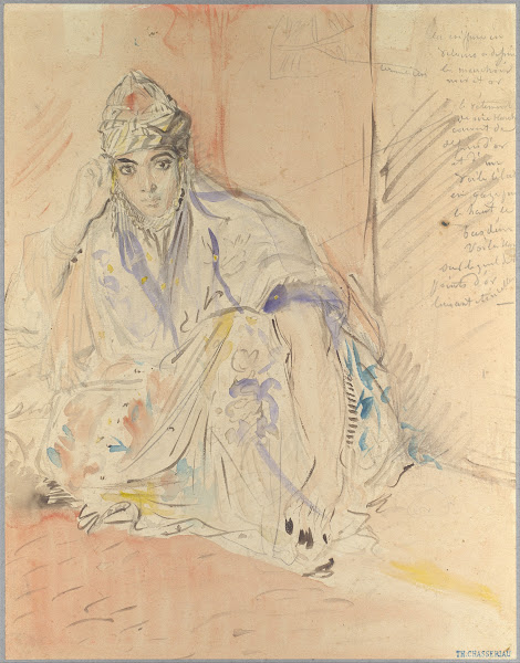 Jewish Woman of Algiers Seated on the Ground ca 1846