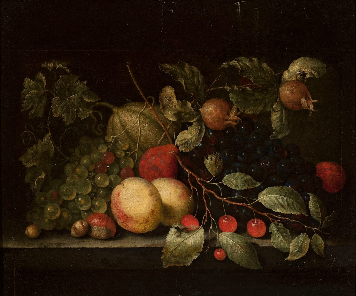 Still life with twigs of pomegranate and cherry 1654