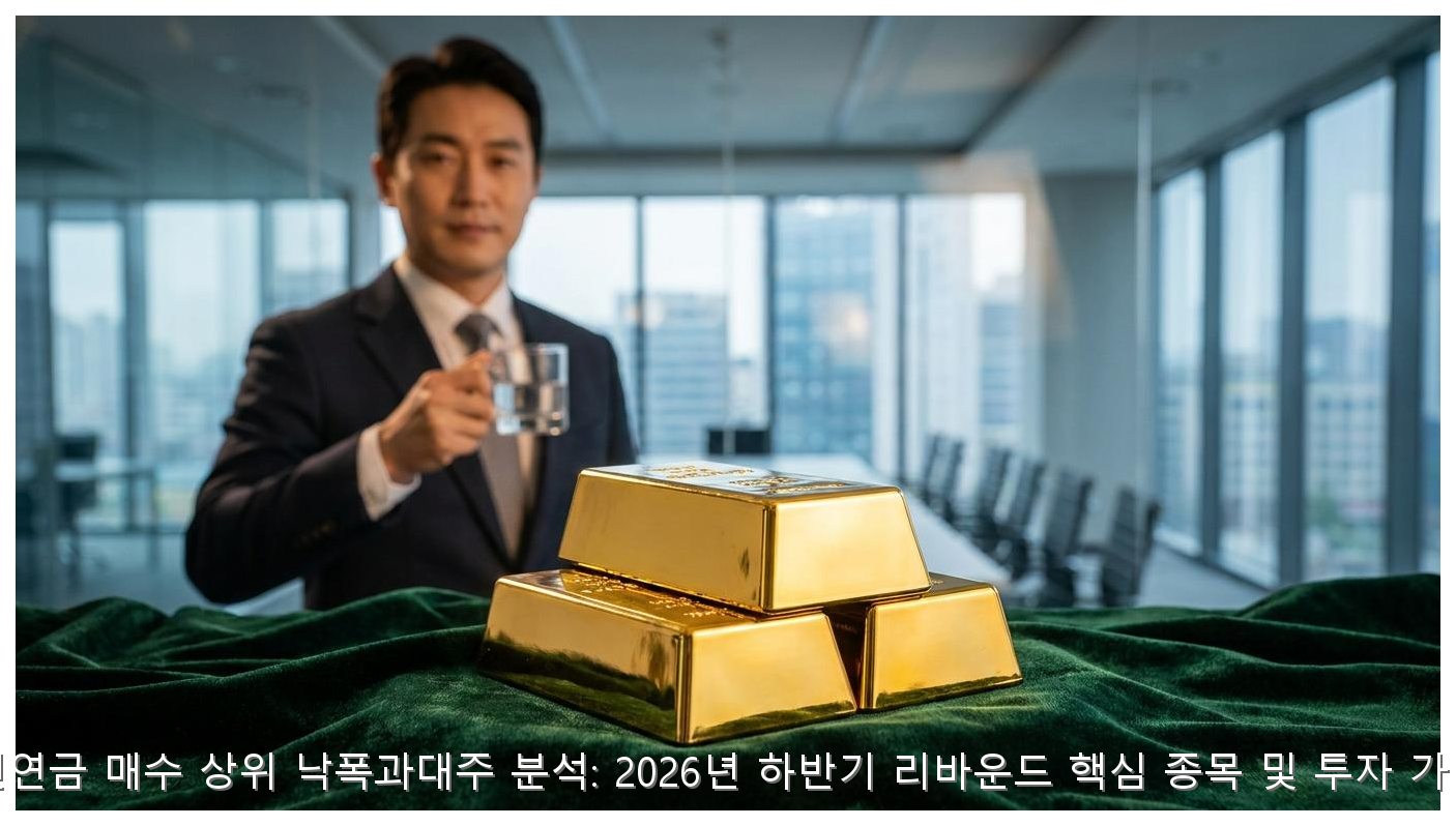 국민연금 매수 상위 낙폭과대주 분석: 2026년 하반기 리바운드 핵심 종목 및 투자 가이드 핵심 안내 및 분석 인포그래픽 (4)