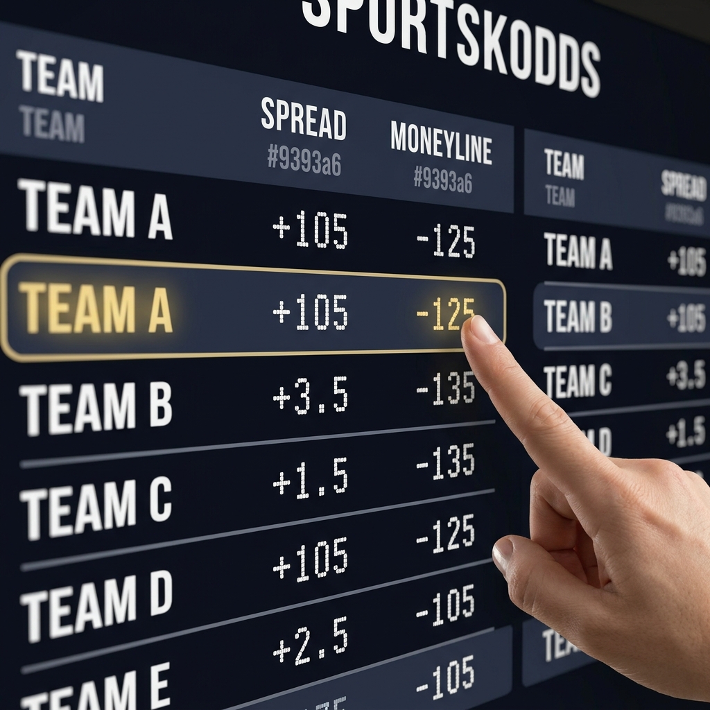Close up digital odds board showing moneylines and spreads with a hand pointing at a negative moneyline clippers prediction