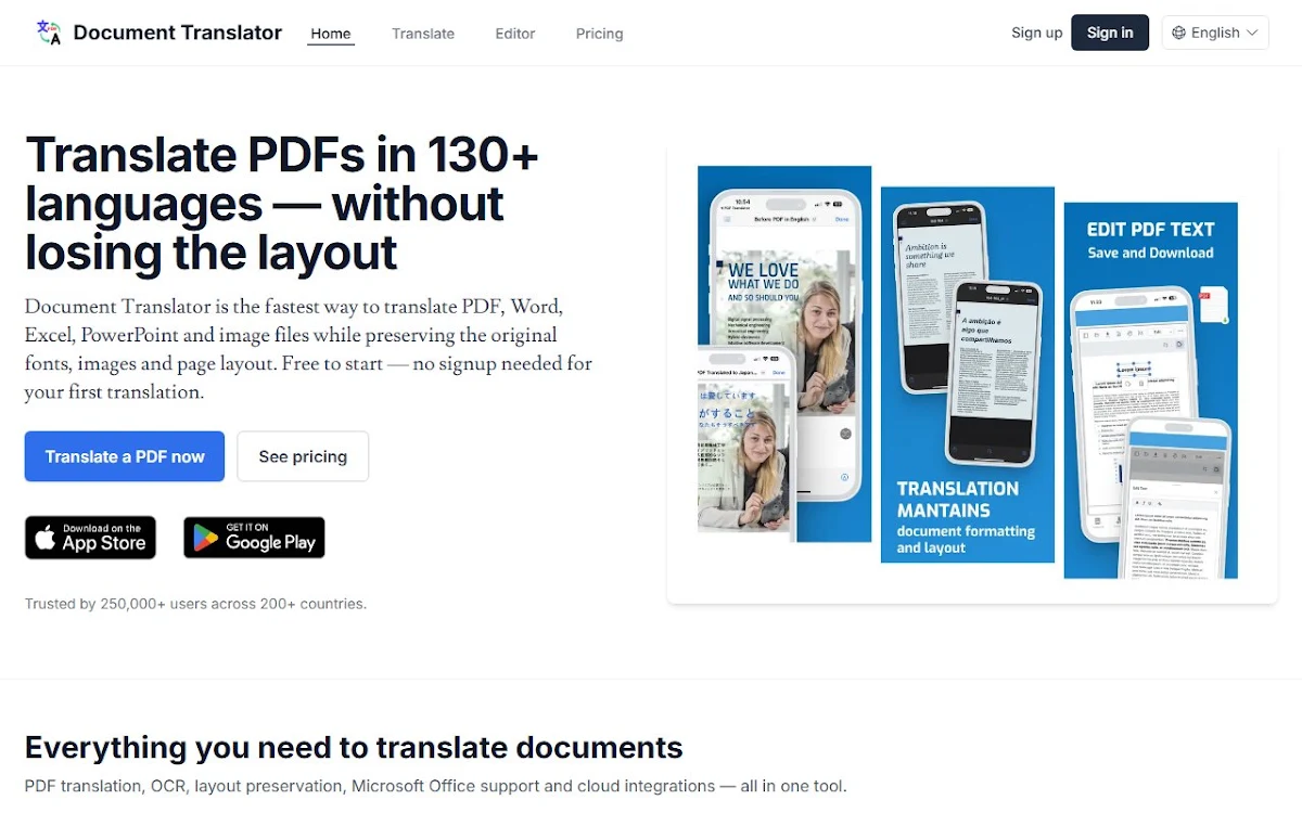 Captura de PDF Translator