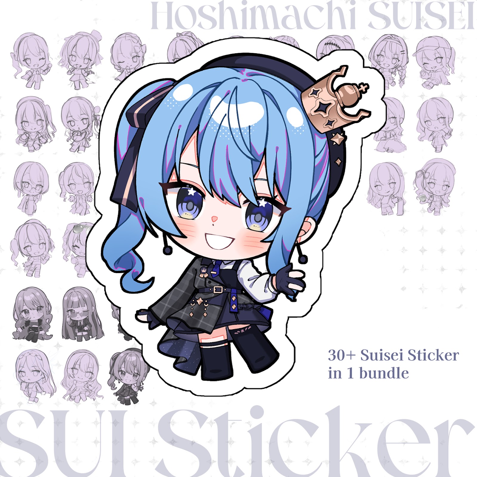 Suisei Sticker Pack by Hiudarat