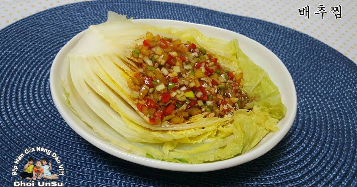 Cải thảo hấp tưới nước tương 배추 찜
