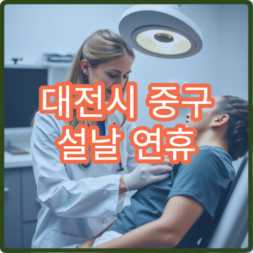 대전시 중구 설날 연휴 정형외과 진료 병원 안내