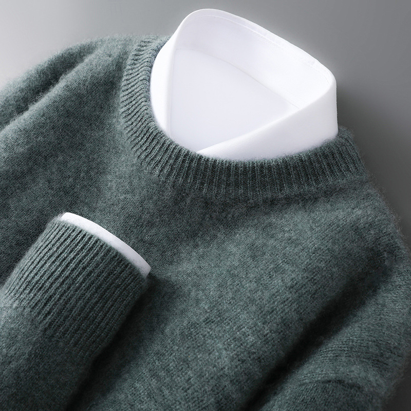 High Collar Knit Sweater for Men