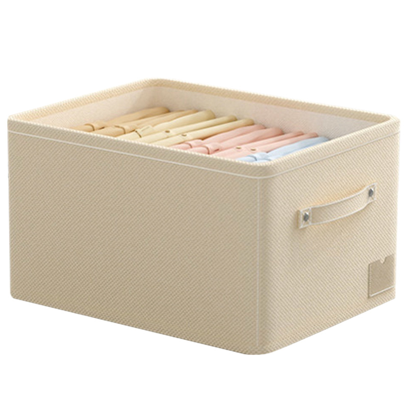 Fabric storage box for clothes, foldable
