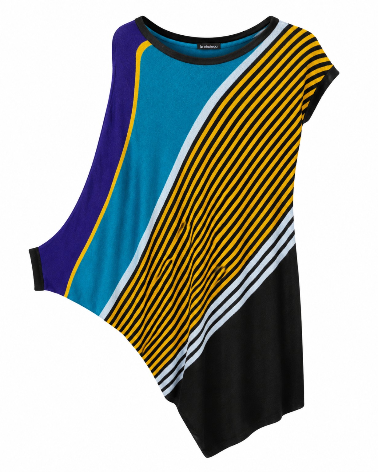 Dama - Tricou tunică Le Château multicolor asimetric - S/P