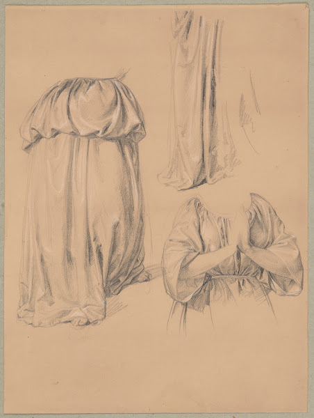 Drapery study to the figure of Our Lady of the Rosary 1864
