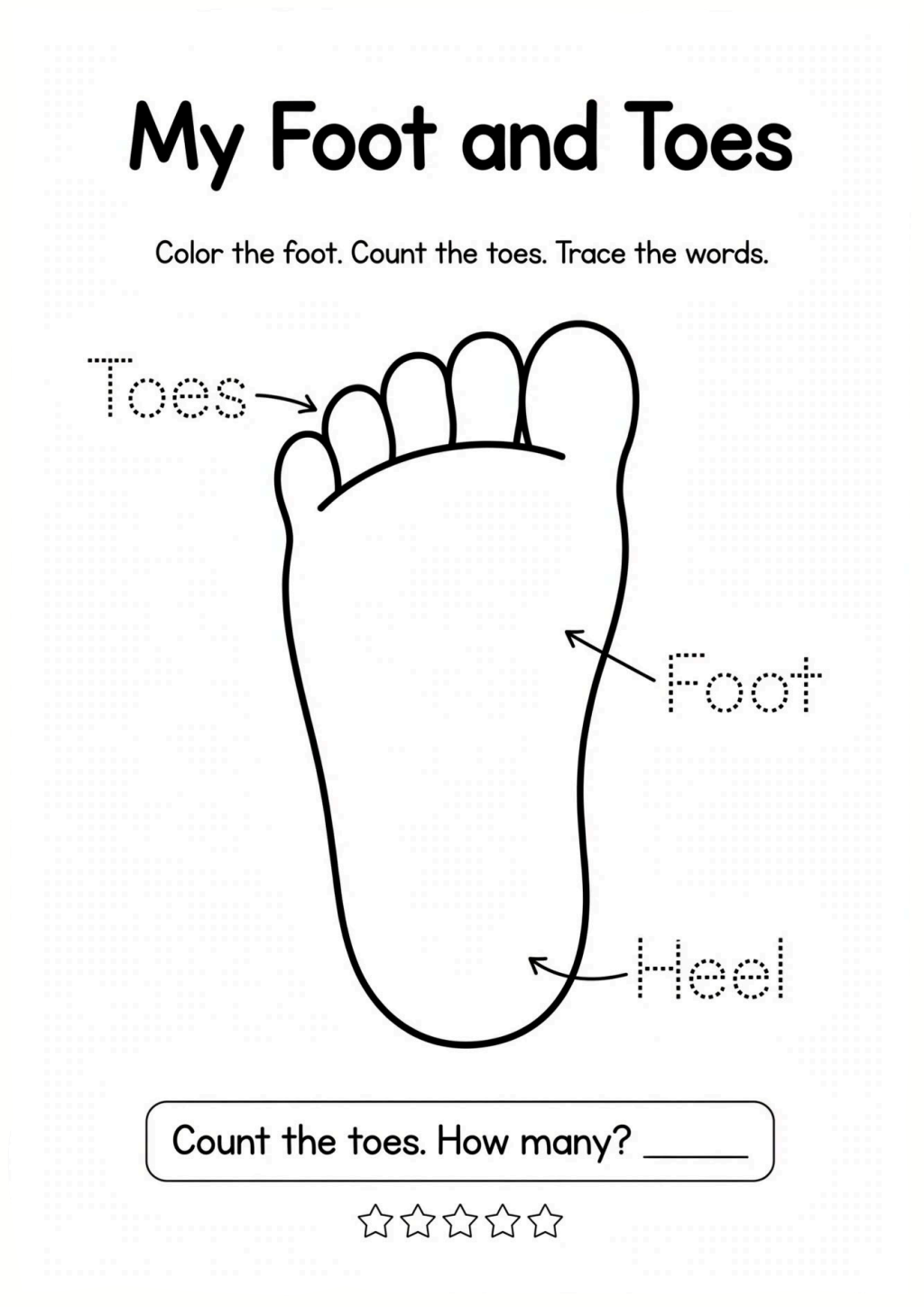 My Foot and Toes