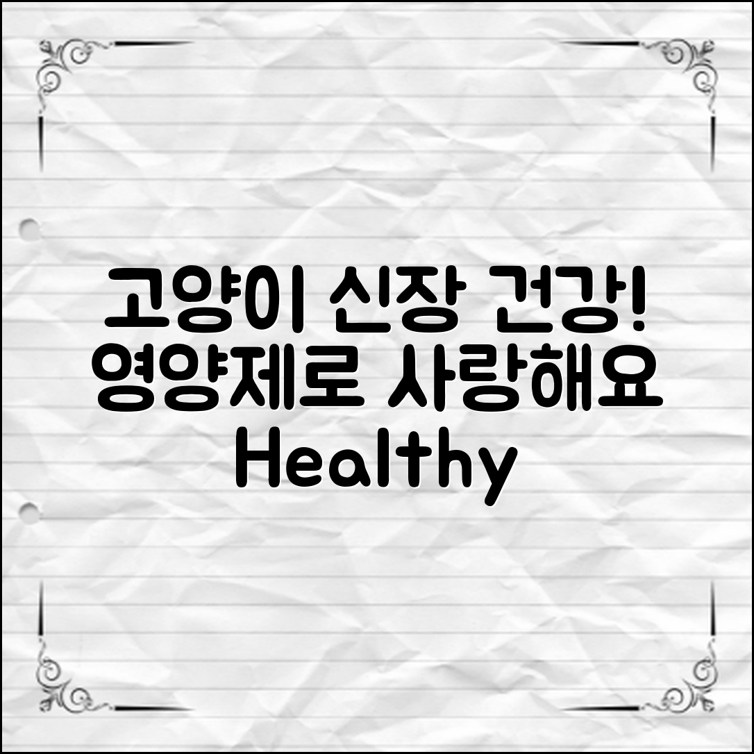 고양이신장영양제로 건강한 사랑을!