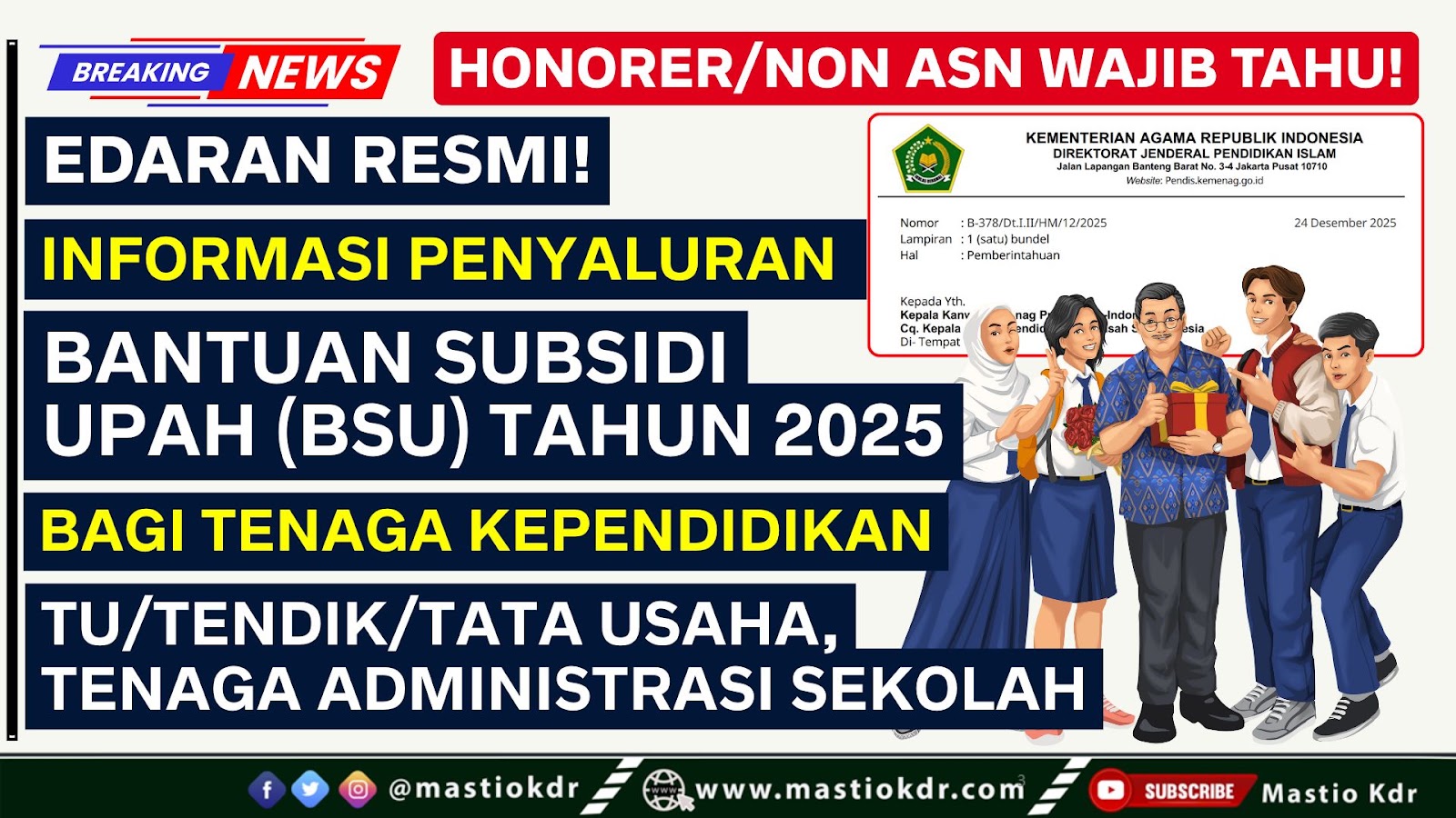 Surat Edaran Penyaluran Bantuan Subsidi Upah (BSU) Bagi Tenaga ...