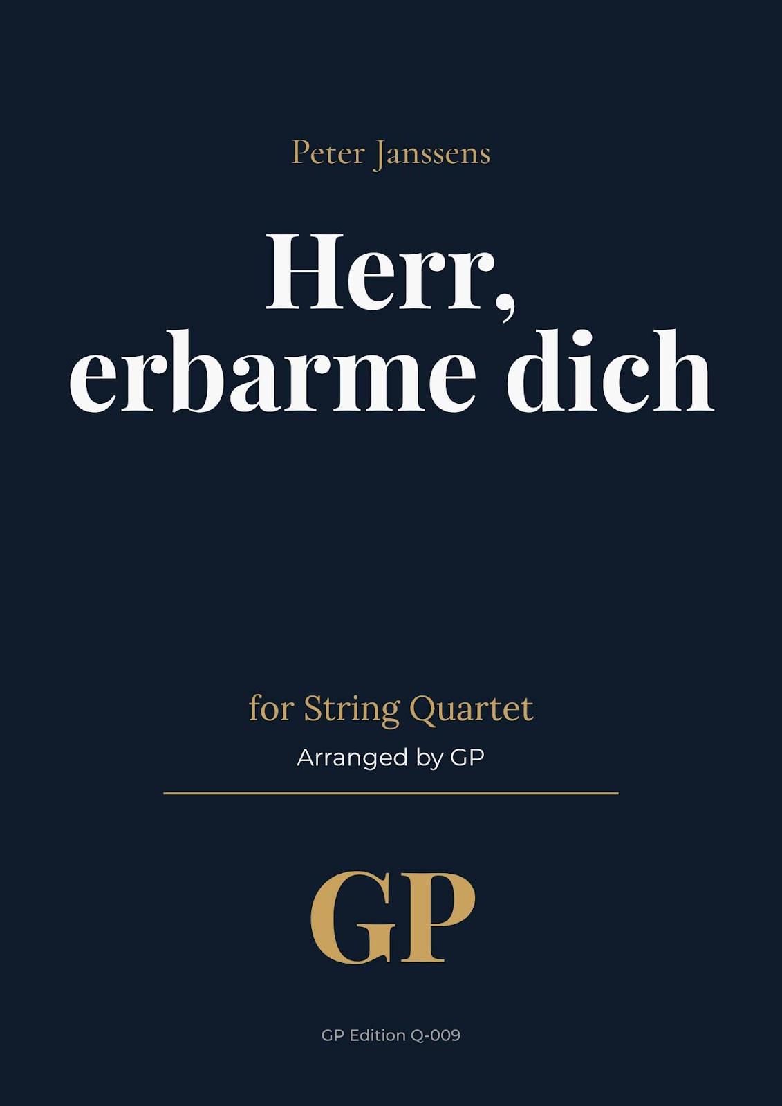 Herr, erbarme dich – Peter Janssens | String Quartet Sheet Music