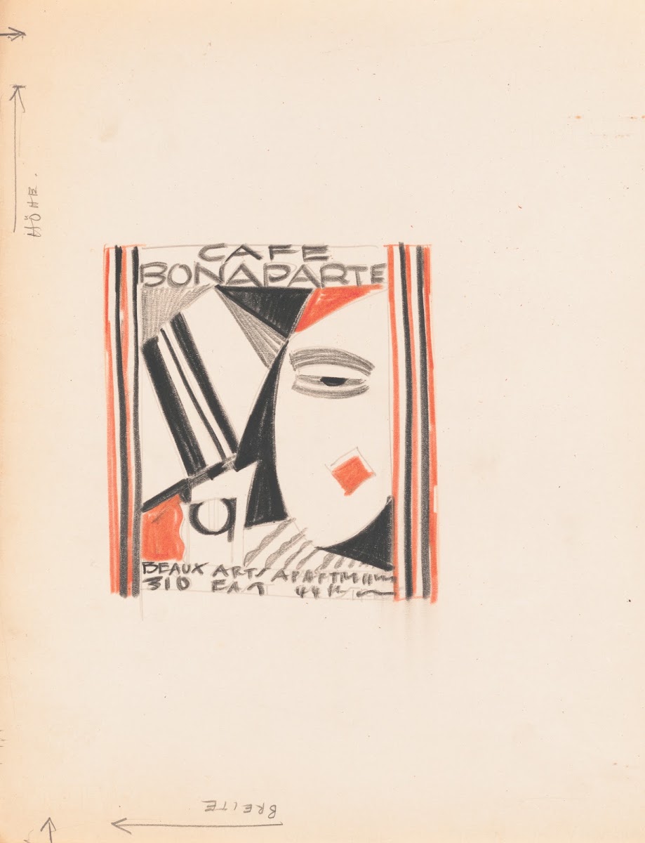 Designs for menu for Café Bonaparte Beaux Arts Apartments 310 E 44th St New York