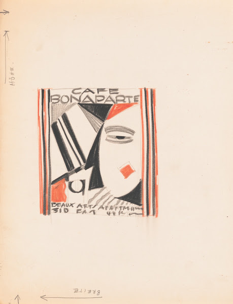 Designs for menu for Café Bonaparte Beaux Arts Apartments 310 E 44th St New York