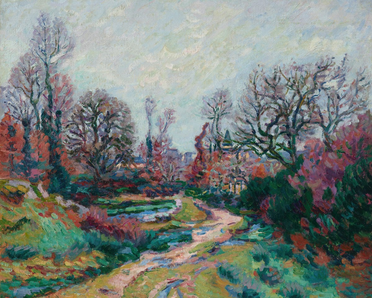 Chemin de labreuvoir après la pluie circa 1903