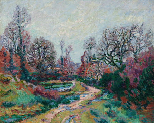 Chemin de labreuvoir après la pluie circa 1903