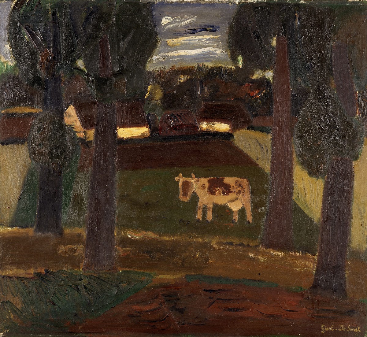 Meadows and a Farmhouse 20th century