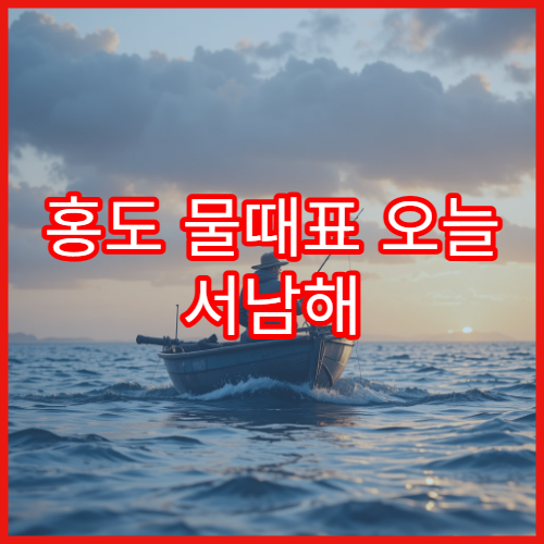 홍도 물때표 오늘 서남해 해루질 조수간만 정보 정리