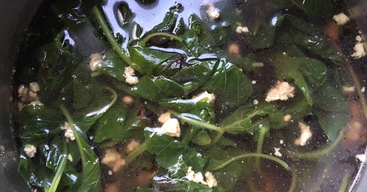 Canh rau dền thịt băm