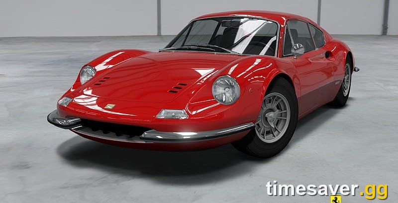 The 1969 Ferrari Dino 246 GT, the Series 3 Summer Trial reward car in Forza Horizon 6