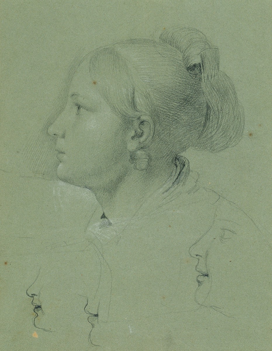 Kopf eines Mädchens Studie zur Heimkehr des Landwehrmannes 1817 before 1817