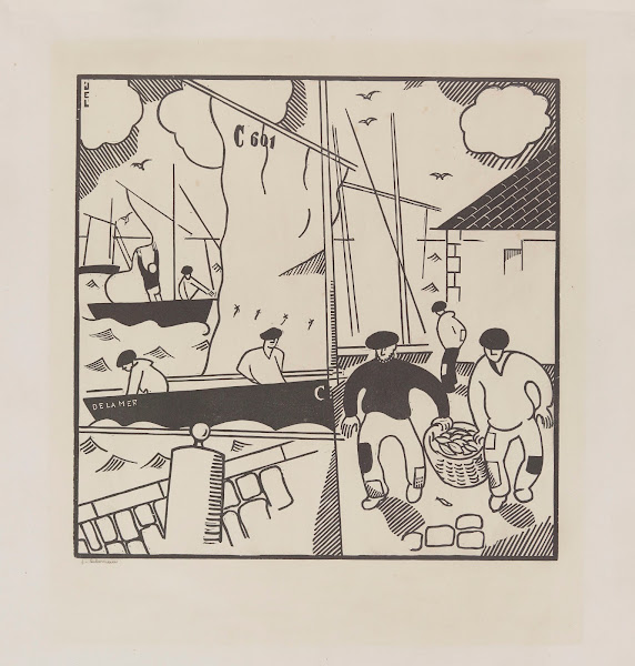Quatre images bretonnes  Larrivée du poisson 1914