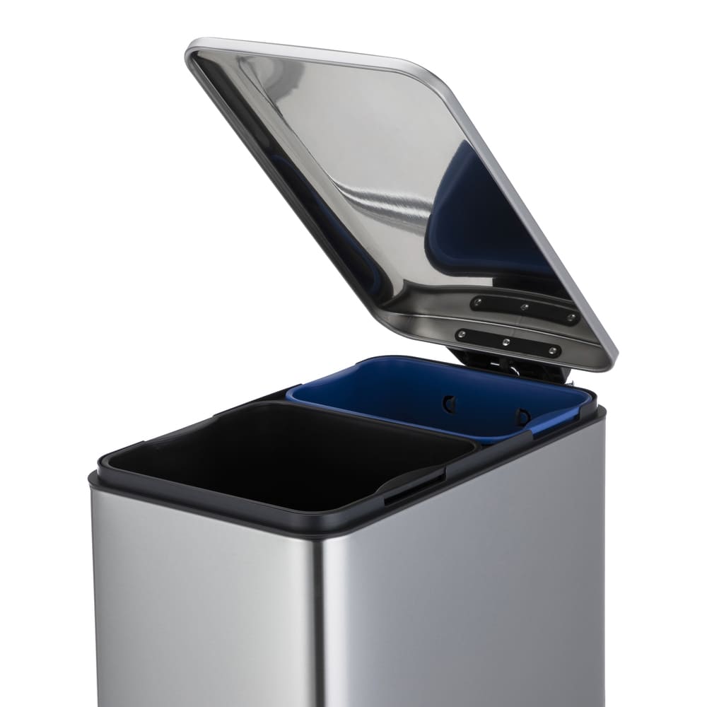 Bote para reciclaje de acero Home Zone® Living Testrite de 50 L con pedal
