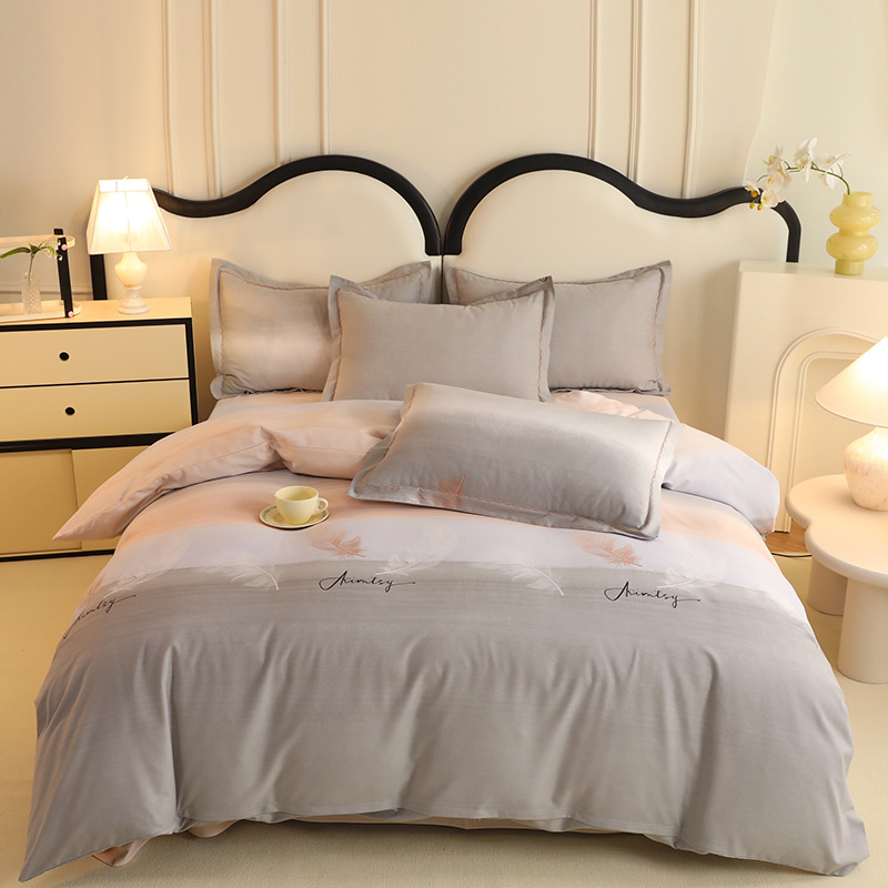 Bedding set made from brushed cotton, printed